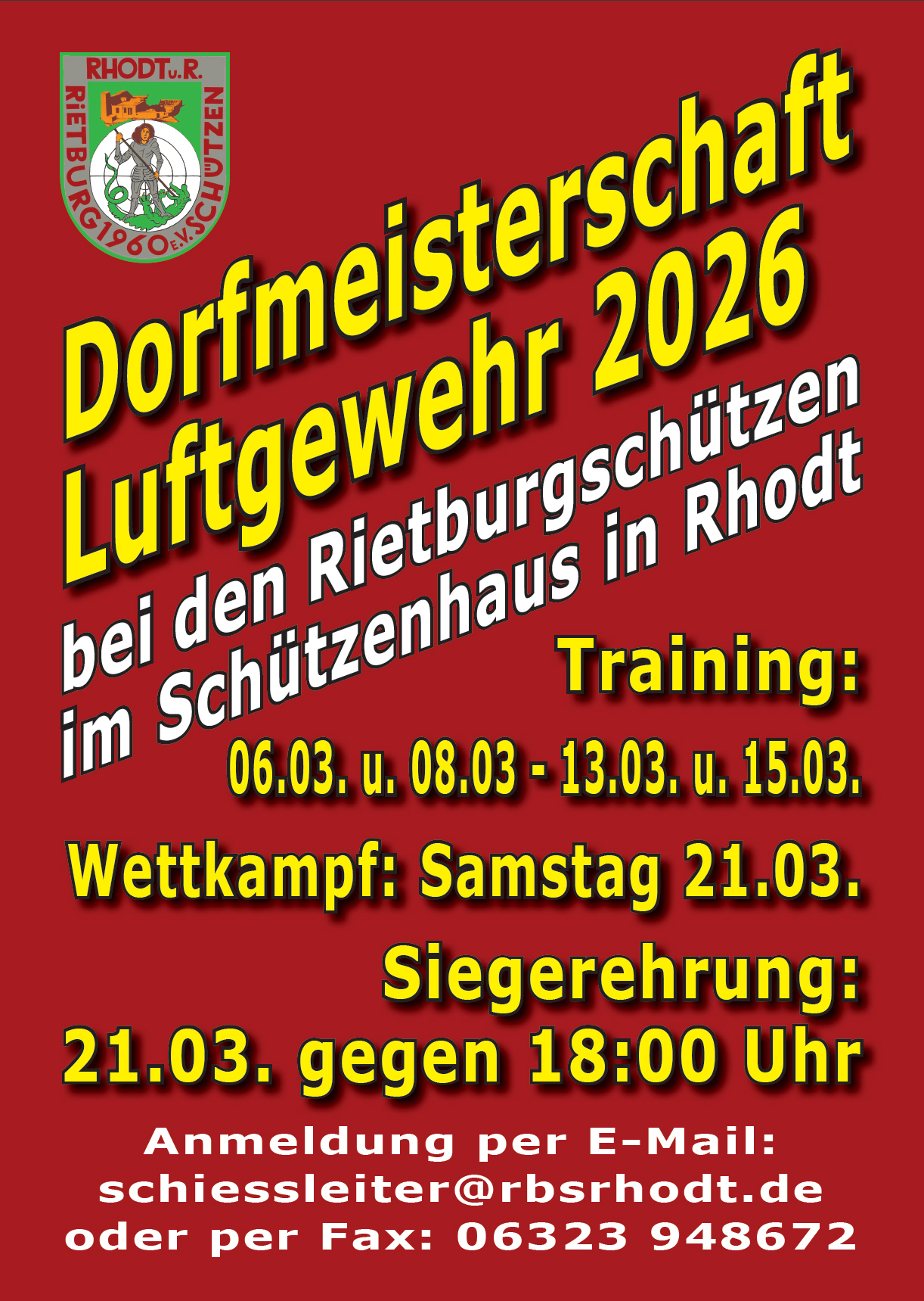 Dormeisterschaft 2026 – rot – A4 mit Beschnitt – fu¨r Druck
