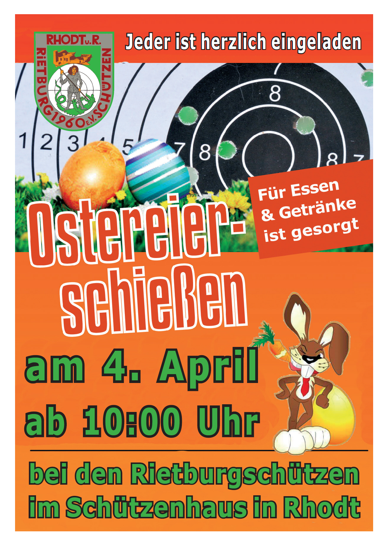 Ostereier-Schießen 2026 – A4 mit Beschnitt – fu¨r Druck