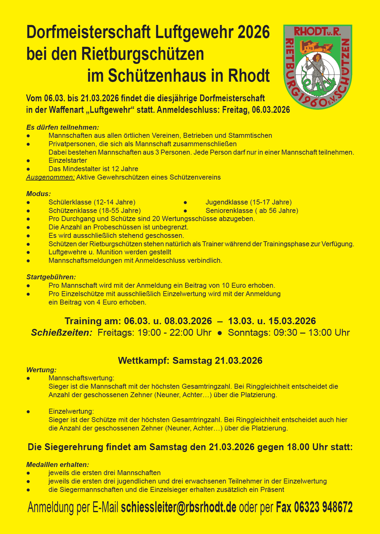 Dormeisterschaft 2026 – gelb – A4 mit Beschnitt – fu¨r Druck